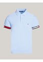 Polo Celeste De Corte Slim Con Logo Hilfiger Tommy Hilfiger de Tommy Hilfiger