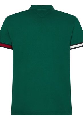 Polo De Punto Slim Con Ribetes A Contraste Hombre Verde Tommy Hilfiger