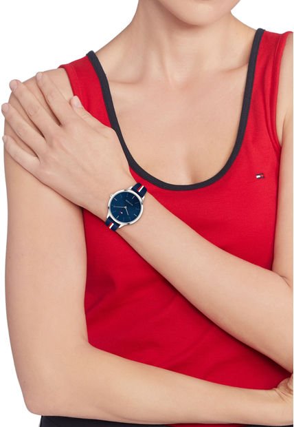 Reloj Azul Para Mujer De Acero Inoxidable Con Correa Azul Tommy Hilfiger