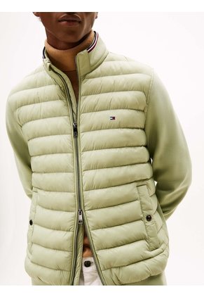 Chaqueta Verde De Punto Acolchada Con Cremallera Tommy Hilfiger