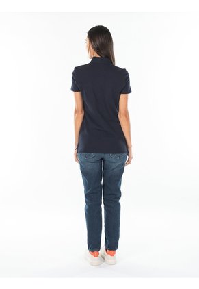 Polo Azul Oscuro Heritage Con Logo Tommy Hilfiger