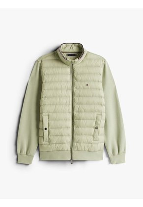 Chaqueta Verde De Punto Acolchada Con Cremallera Tommy Hilfiger