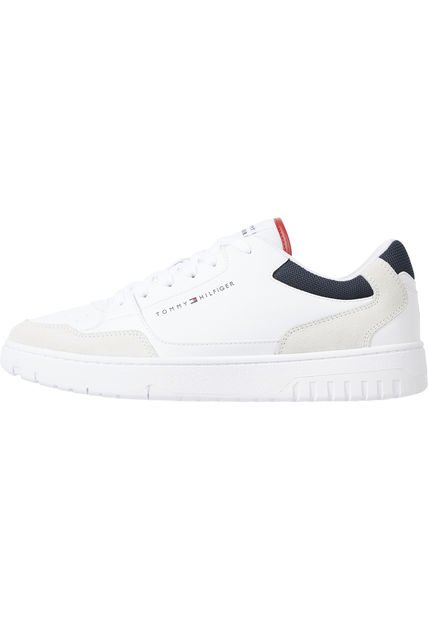 Tenis Blancos Tipo Baloncesto De Cuero Essential Tommy Hilfiger