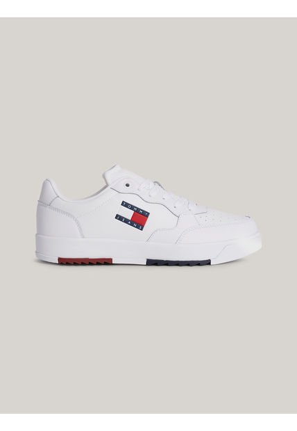 Tenis Blancos Essential En Cuero De Estilo Retro Tommy Hilfiger