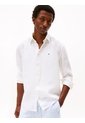 Camisa Blanca De Corte Regular Con Logo Tommy Hilfiger de Tommy Hilfiger