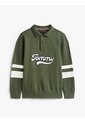 Polo Gris Varsity De Manga Larga Con Aplicación Tommy Hilfiger de Tommy Hilfiger