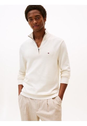 Saco Marfil Con Cuello Perkins Y Cremallera Tommy Hilfiger Tommy Hilfiger