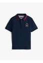Polo Azul De Punto Interlock Con Escudo TH Tommy Hilfiger de Tommy Hilfiger