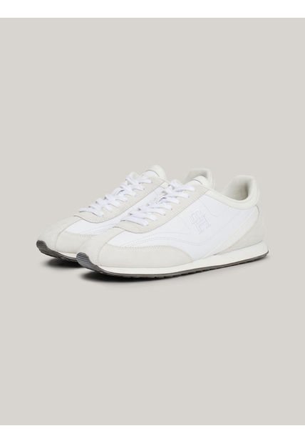 Tenis Blancos Estilo Running Heritage De Cuero Tommy Hilfiger