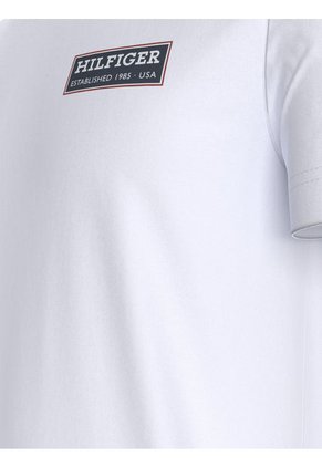 Camiseta Blanca Con Logo De Parche Tommy Hilfiger
