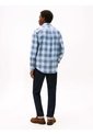 Camisa Azul Claro Regular De Sarga Con Cuadros Tommy Hilfiger de Tommy Hilfiger