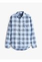 Camisa Azul Claro Regular De Sarga Con Cuadros Tommy Hilfiger de Tommy Hilfiger