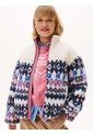 Chaqueta Blanca Para Niña Tipo Teddy Con Diseño Fair Isle Tommy Hilfiger de Tommy Hilfiger