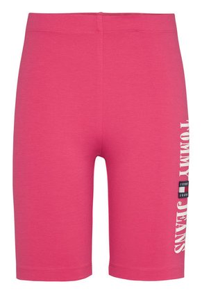 Licra Corta Rosada En Algodón Con Logo Para Mujer Tommy Jeans