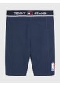 Bermudas De Felpa De Algodón Y Parche Mujer Azul Tommy Jeans de Tommy Hilfiger
