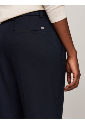 Pantalón Azul Acampanado Con Logo Esmaltado Tommy Hilfiger