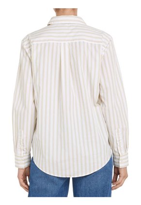 Camisa 1985 Collection Con Corte Amplio Mujer Beige Tommy Hilfiger