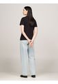 Camiseta Negra De Corte Regular Con Logo Script Tommy Hilfiger de Tommy Hilfiger