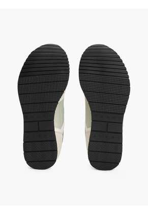 Tenis Verde Con Logo Y Texturas Mixtas Tommy Hilfiger