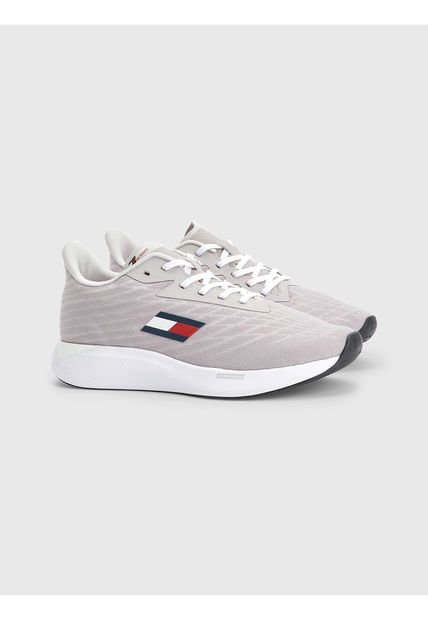 Tenis Gris Deportivas Con Logo Tommy Hilfiger