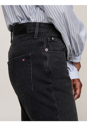 Jeans Negro Ajustados Tobilleros De Talle Alto Tommy Hilfiger