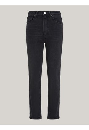 Jeans Negro Ajustados Tobilleros De Talle Alto Tommy Hilfiger