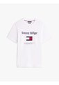 Camiseta Blanca De Cuello Redondo Con Logo Bordado Tommy Hilfiger de Tommy Hilfiger