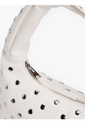 Bolso Blanco De Hombro Con Tachuelas Metalizadas Tommy Hilfiger