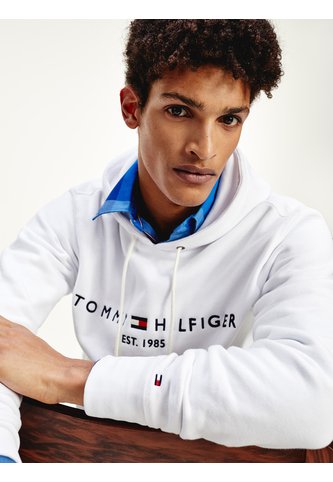 Suéter Blanco Con Gorro Y Logo Bordado Tommy Hilfiger Tommy Hilfiger