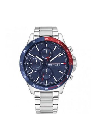 Reloj Para Hombre Tommy Hilfiger Bank 1791718 Plateado Tommy Hilfiger