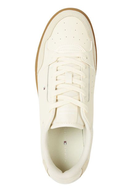 Tenis Beige De Baloncesto De Cuero Essential Tommy Hilfiger