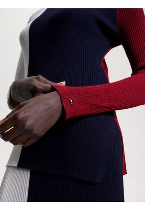 Saco Con Diseño Colorblock Tommy Hilfiger
