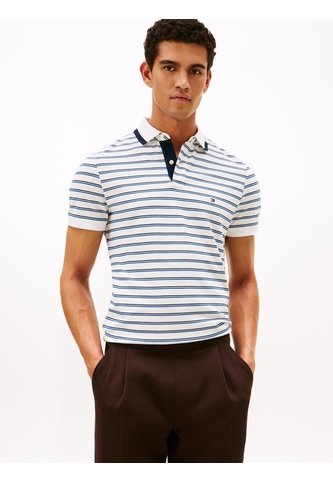 Polo Blanco De Corte Regular Con Logo Gráfico Tommy Hilfiger Tommy Hilfiger