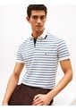 Polo Blanco De Corte Regular Con Logo Gráfico Tommy Hilfiger de Tommy Hilfiger