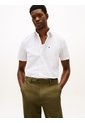 Camisa Blanca De Popelín Flex Estampada De Corte Regular Tommy Hilfiger de Tommy Hilfiger