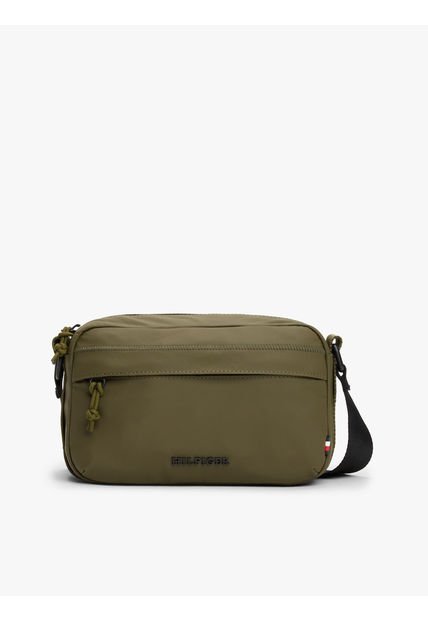 Bolso Verde Reporter Con Logo Texturizado Tommy Hilfiger