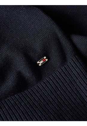 Saco Azul Amplio Manga Corta Con Cuello V Para Mujer Tommy Hilfiger