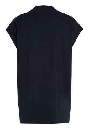 Saco Azul Amplio Manga Corta Con Cuello V Para Mujer Tommy Hilfiger