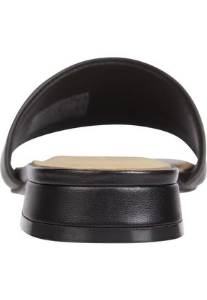 Mules Negro De Cuero Con Insignia TH Monogram Tommy Hilfiger