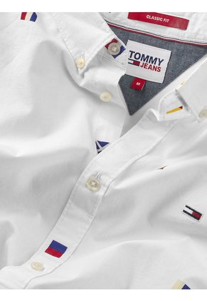 Camisa Archive De Corte Clásico Con Logos Hombre Blanco Tommy Jeans