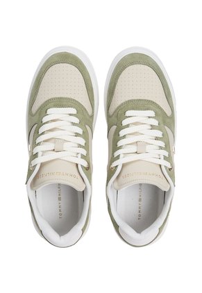 Tenis Verde De Ante Con Suela Cupsole Tommy Hilfiger