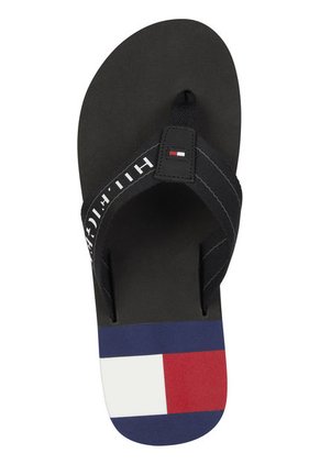 Sandalias Flip Flop Negro Banderahombre De Playa Negro Tommy Hilfiger