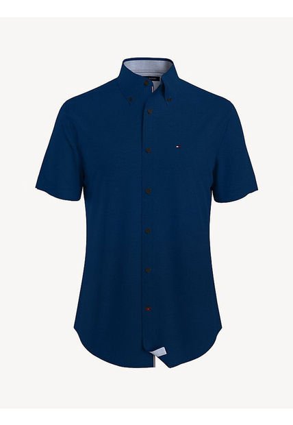 Camisa Manga Corta Hombre Azul Tommy Hilfiger