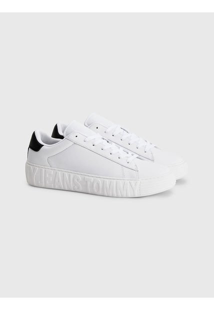 Zapatillas Cupsole Cuero Bicolor Tommy Hilfiger