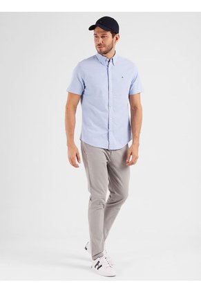 Camisa Manga Corta Hombre Celeste Tommy Hilfiger