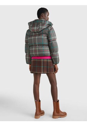Chaqueta Acolchada Amplia De Cuadros Mujer  Tommy Hilfiger