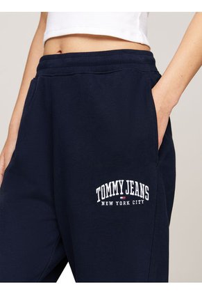 Joggers Azul Amplios Con Logo Universitario Tommy Jeans