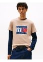 Camiseta Beige Slim Con Logo Gráfico Tommy Jeans de Tommy Hilfiger