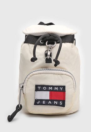 Morral Mini Beige-Negro-Rojo Tommy Hilfiger