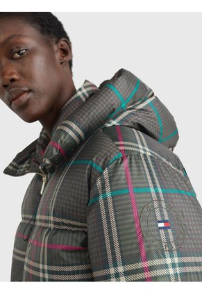 Chaqueta Acolchada Amplia De Cuadros Mujer  Tommy Hilfiger